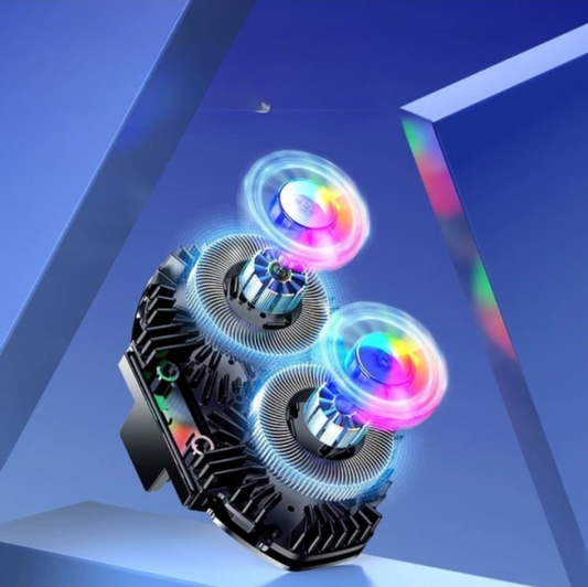 FS06 Dual-Fan Gaming Cooler – digital screen